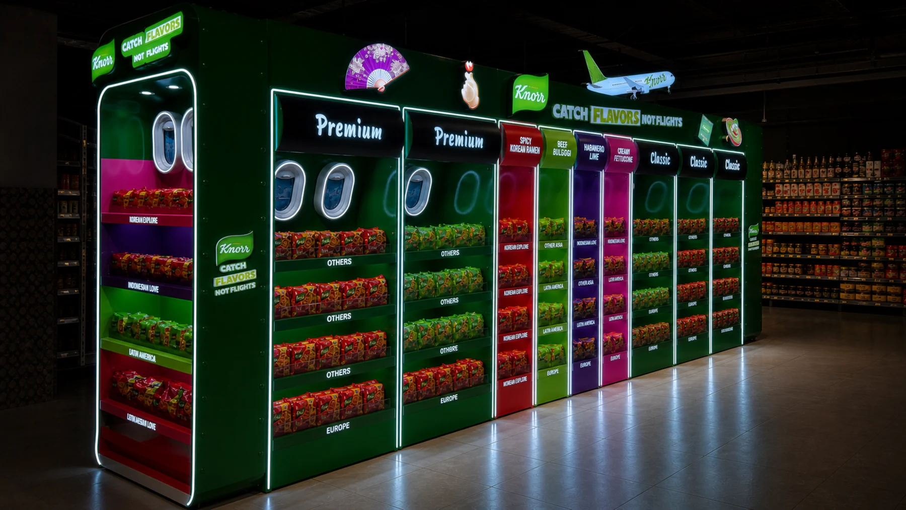 Aisle angle of the Knorr Global Flavours category wall