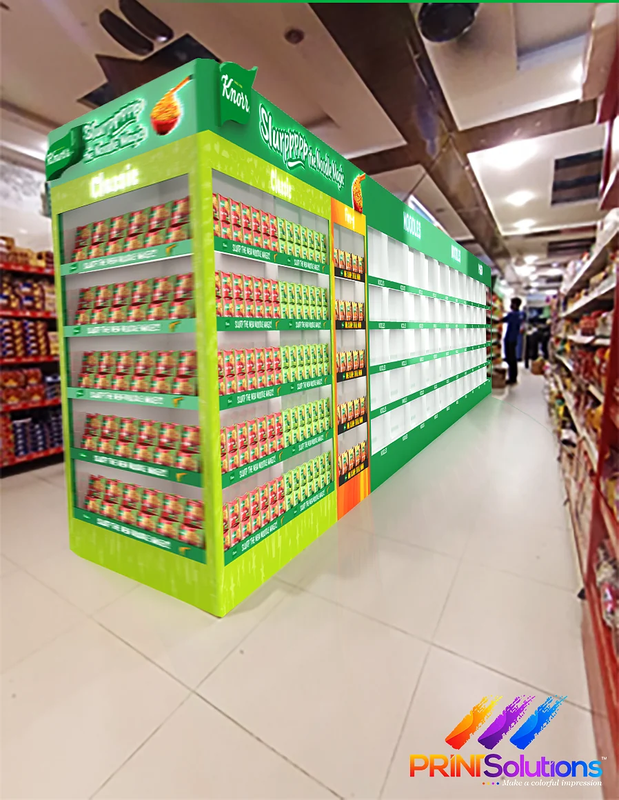 Knorr Noodles category with front and end modes at Baig Mart