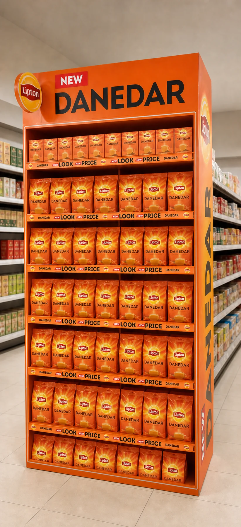 Lipton Danedar freestanding display installed at Imtiaz Bahria