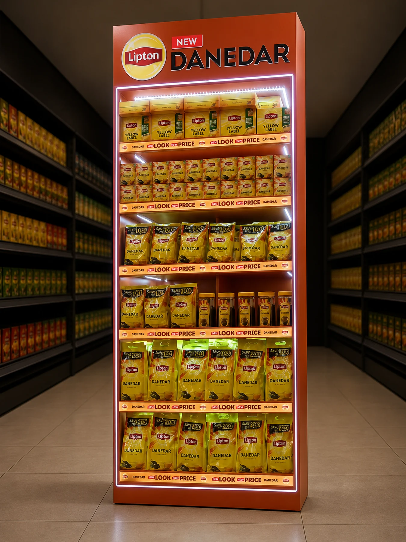 Lipton Danedar freestanding display at Imtiaz DHA
