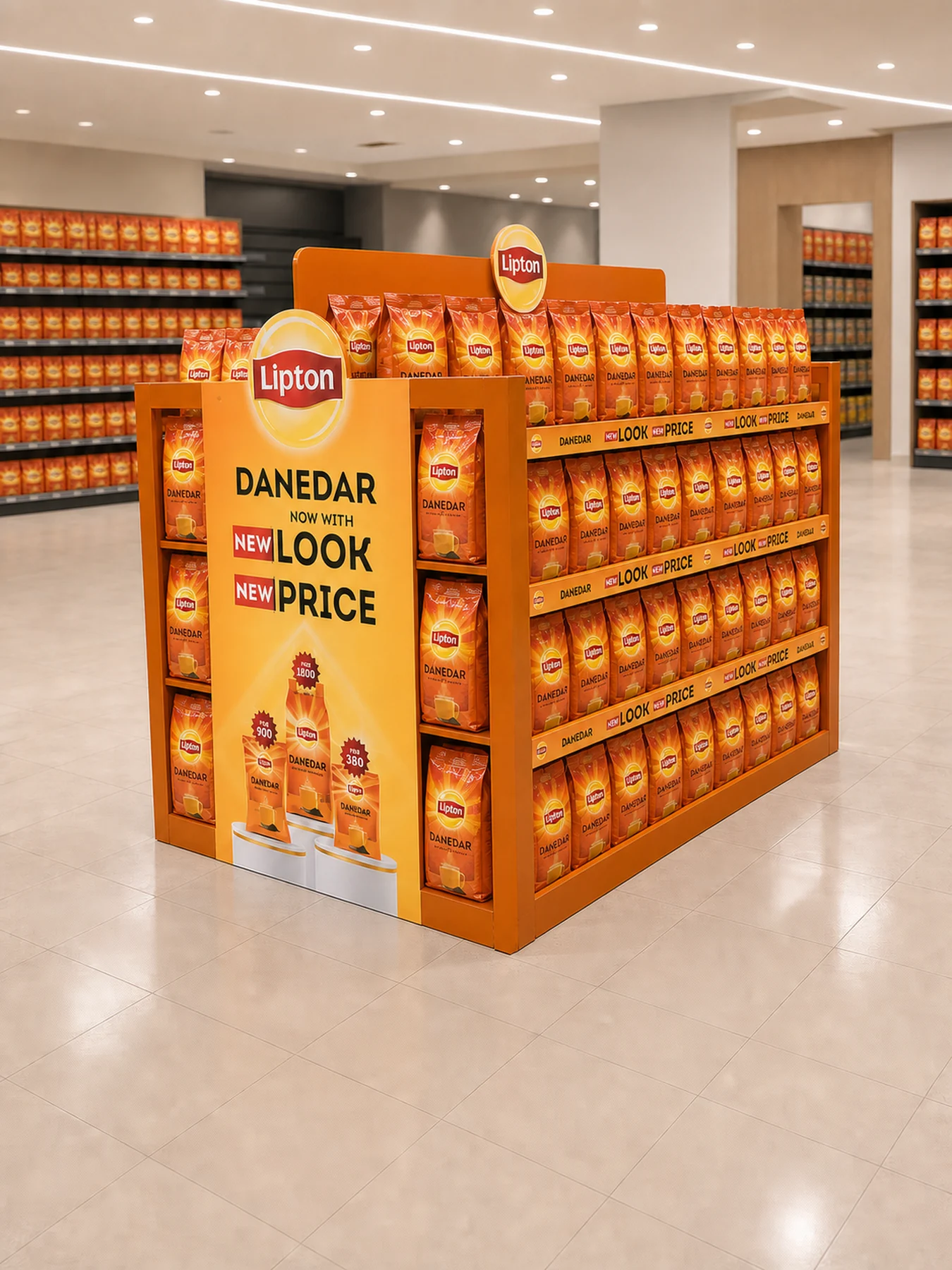 Lipton Danedar compact freestanding unit at Carrefour WTC