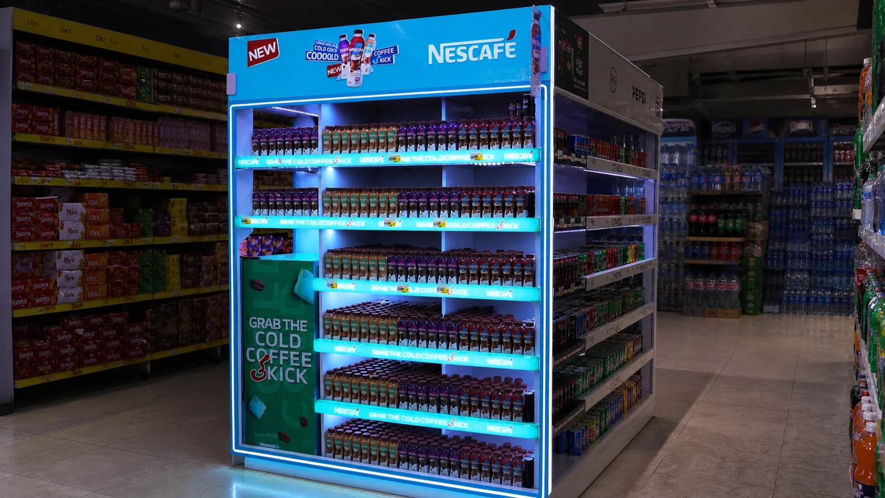 Illuminated Nescafé chiller and hydration run at Chase Up Clifton