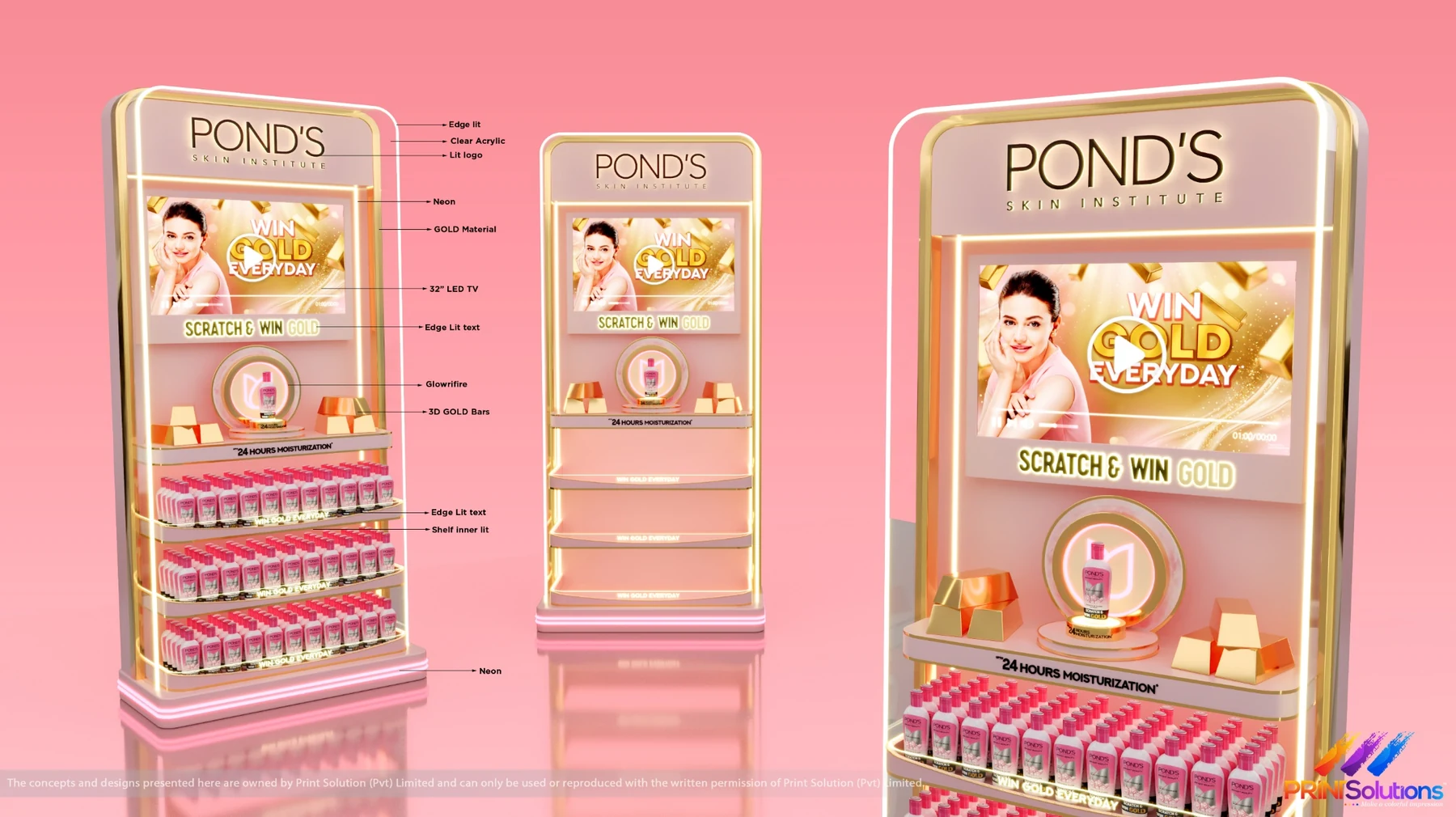 Render of the full POND'S format range